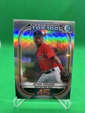 2021 Bowman Chrome Jeter Downs REFRACTOR Scouts Top 100 Prospect #BTP-45 Red Sox