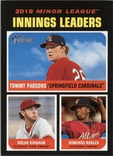 2020 Topps Heritage Minors #192 Nolan Kingham Domingo Robles Tommy Parsons LL BB