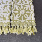 Set Of 2 Vintage Sears Drylon Bath Towels Jacobean Pattern  W/ Fringe — photo 5