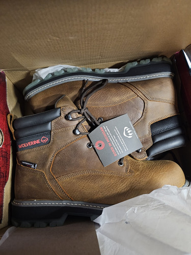 Wolverine - Men's Floorhand 6" Waterproof Steeltoe Work Boot, Sudan Brown 11.5EW - Picture 1 of 10