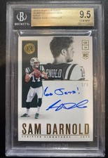 2018 Panini Encased Scripted Signatures Gold Rookie Sam Darnold Auto /5 BGS 9.5