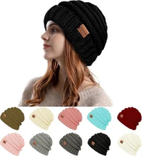 Rosoz Womens Beanies for Winter Slouchy Beanies for Women Knit Warm Winter Hats 