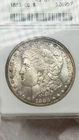 Rainbow Toned Edge 1883 Carson City CC Morgan Silver Dollar ANACS Soapbox MS65
