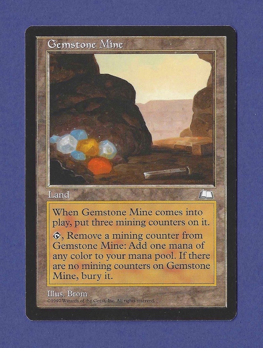 1997 Magic the Gathering - Gemstone Mine - Weatherlight MTG