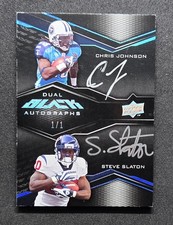 Chris Johnson/Steve Slaton 2009 Upper Deck Black Platinum Dual Auto 1/1 #2A-CS