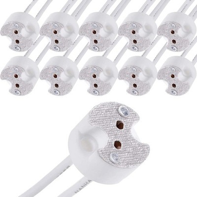 MR16 GU5.3 LED Halter Lampenfassung 10 Stück, Keramik Stecker Kabel Adapter für