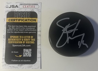 STEVE YZERMAN Signed Autographed Blank Hockey Puck Detroit Red Wings HOF JSA!