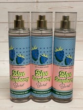 Bath Body Works Blue Raspberry Burst Fine Fragrance Mist 8oz x3