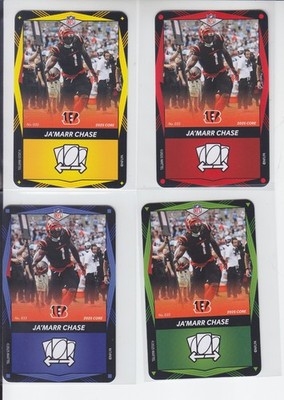 4 - 2025 NFL UNO Elite JA'MARR CHASE Yellow, Red, Blue, Green Bengals 033