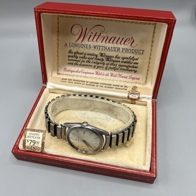 Longines Wittnauer Men's Vtg Watch Swedish Speidel Expandable Band Needs Glass**