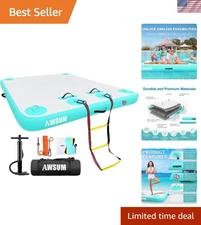 Versatile Inflatable Floating Dock - 8x6 Ft with Easy Setup and Stable Design