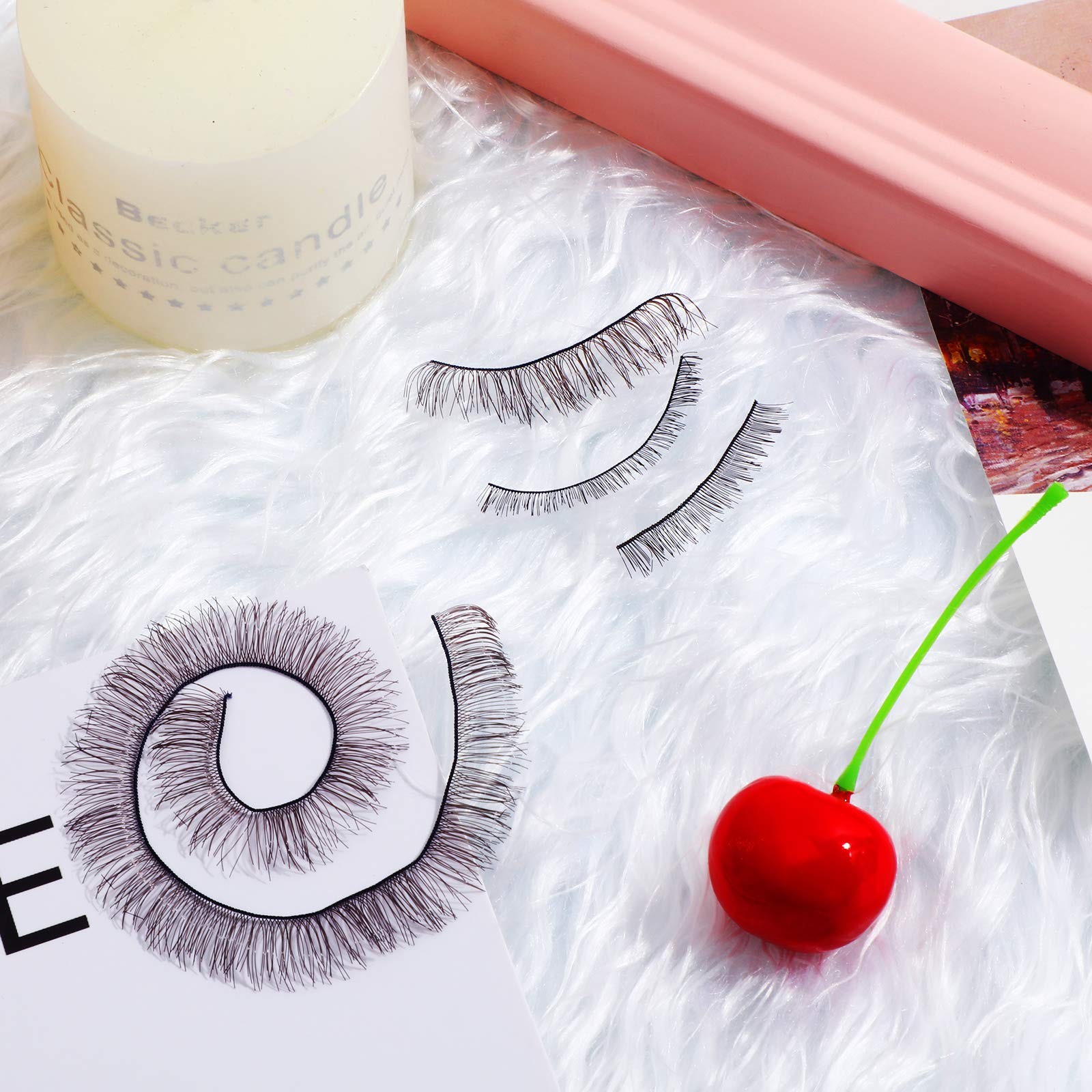30 Pieces Doll Eyelashes Strips Eyelashes for Dolls Reborn Art Eye Lashes for...