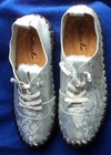 SALKIN  USA women's quality leather, comfort silver shoes sz 9B -new very nice! — photo 1