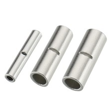 150 PCS Copper Uninsulated Wire Ferrule Crimp Terminals Butt Connector Kit