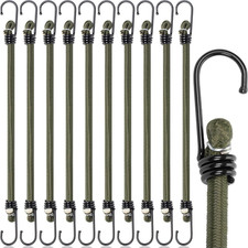 - Bungee Cords with Hooks, 12 inch, 10 Pack, Bungee Cords Heavy Duty Outdoor, Ca