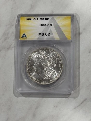 1881 S & 1881 O MORGAN DOLLAR MS 62 EXCELLENT COLORS L@@K!!!!