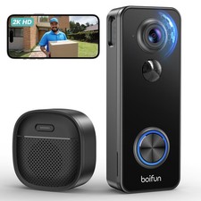 2K 180 Head to Toe View Doorbell Camera Wireless No Subscription, Smart AI...