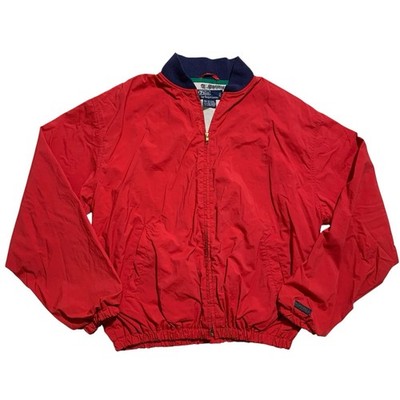 Ralph Lauren POLO SPORT WINDBREAKER Basic Jacket Men L Vintage Red Lined 90 s