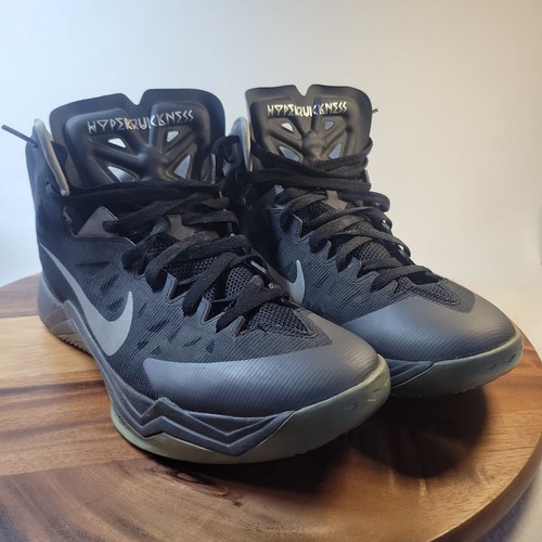 Nike Lunar Hyperquickness Shoes TB Black Silver 2013 Size 11.5 US 5995 19-001