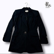 Christian Dior Wool 1B Tailored Jacket Blouson Coat Women Size S Black Genuine