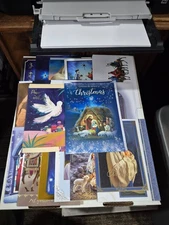 18 Religious Themed Mixed Christmas Cards with Matching Envelopes Unused