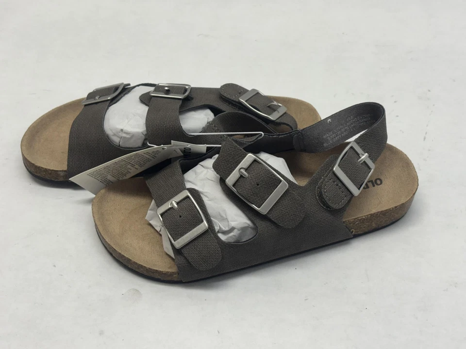 Old Navy Shoes Mens Size 11 Gray Earth Sandals Buckle Strap Comfort Casual New - Image 2 of 4