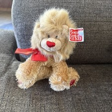 Gunds SWEETS THE LION W/ RED HEARTS  BOW Plush STUFFED ANIMAL Toy New w/ tags