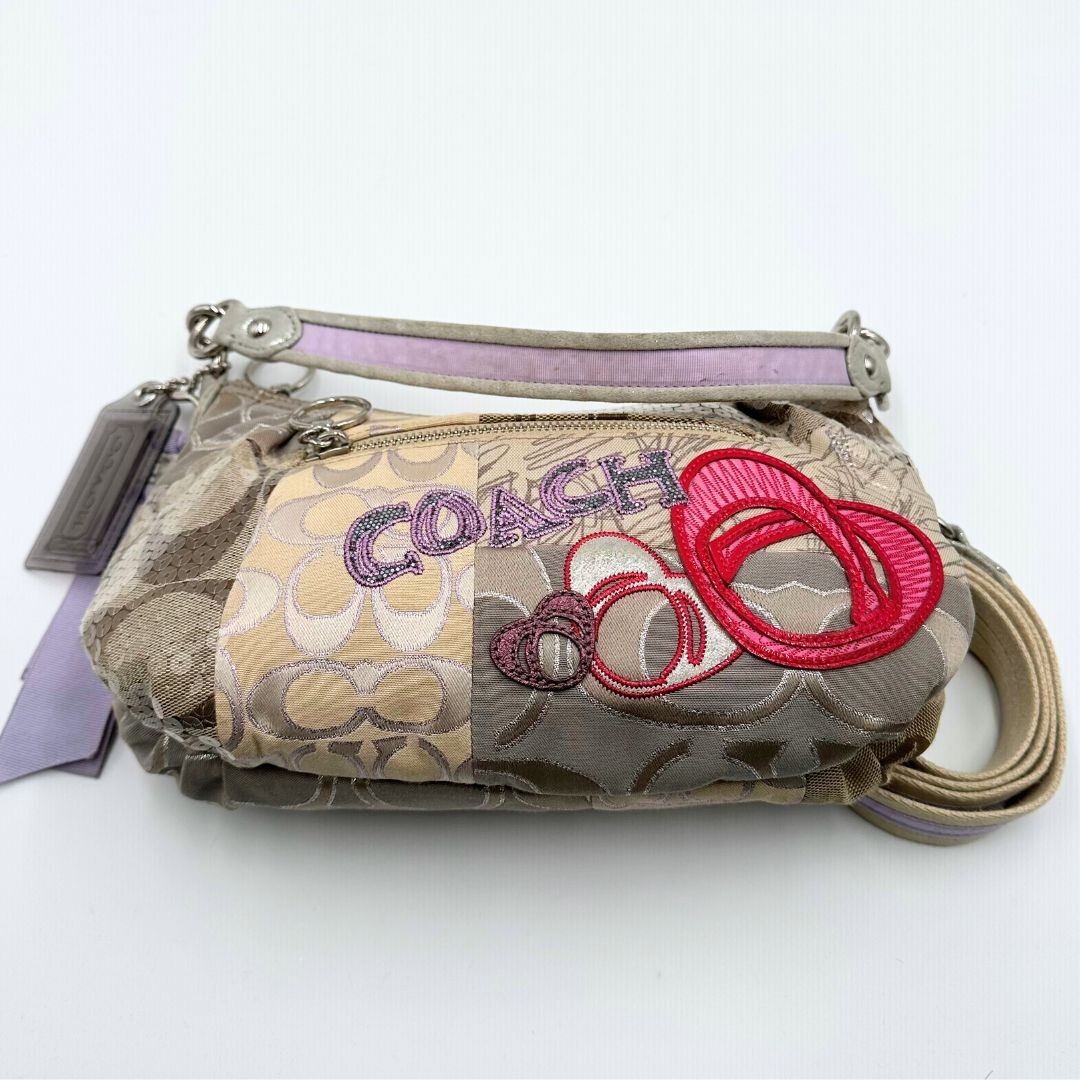 Good Condition Coach Signature Patchwork 2WAY Sho… - image 4