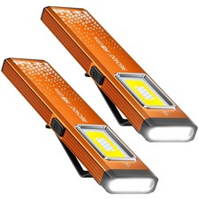 Flat EDC Flashlight Rechargeable, 8-Mode Slim Pocket Flashlight with Magnetic...