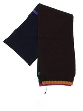 Paul Smith Herren Schal Mehrfarbig Gestreift 100% Wolle Schal Neu Mit Etikett