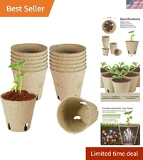 Sustainable Gardening with 12 Biodegradable Peat Pots - Ideal for Indoor Plants
