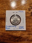 1934 (Weak Motto) Washington Quarter ~ Fine condition ~ 90% silver ~ EF