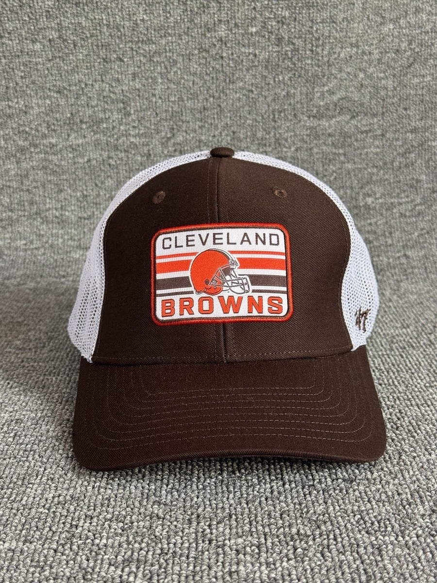 â47 Cleveland Browns Trucker Snapback Hat Brown White One Size