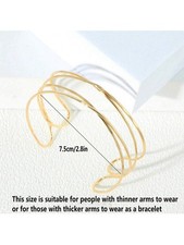 Style 3 Minimalist Hollow Metal Multilayer Adjustable Bangle One Size