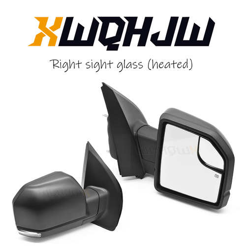 Right side for 2015-2019 FORD F150 with Power Heated Turn Signal Black - Picture 1 of 9