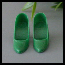Barbie HTF Green Closed Toe Heels Pumps Shoes Vintage 1960's Japan N Mint