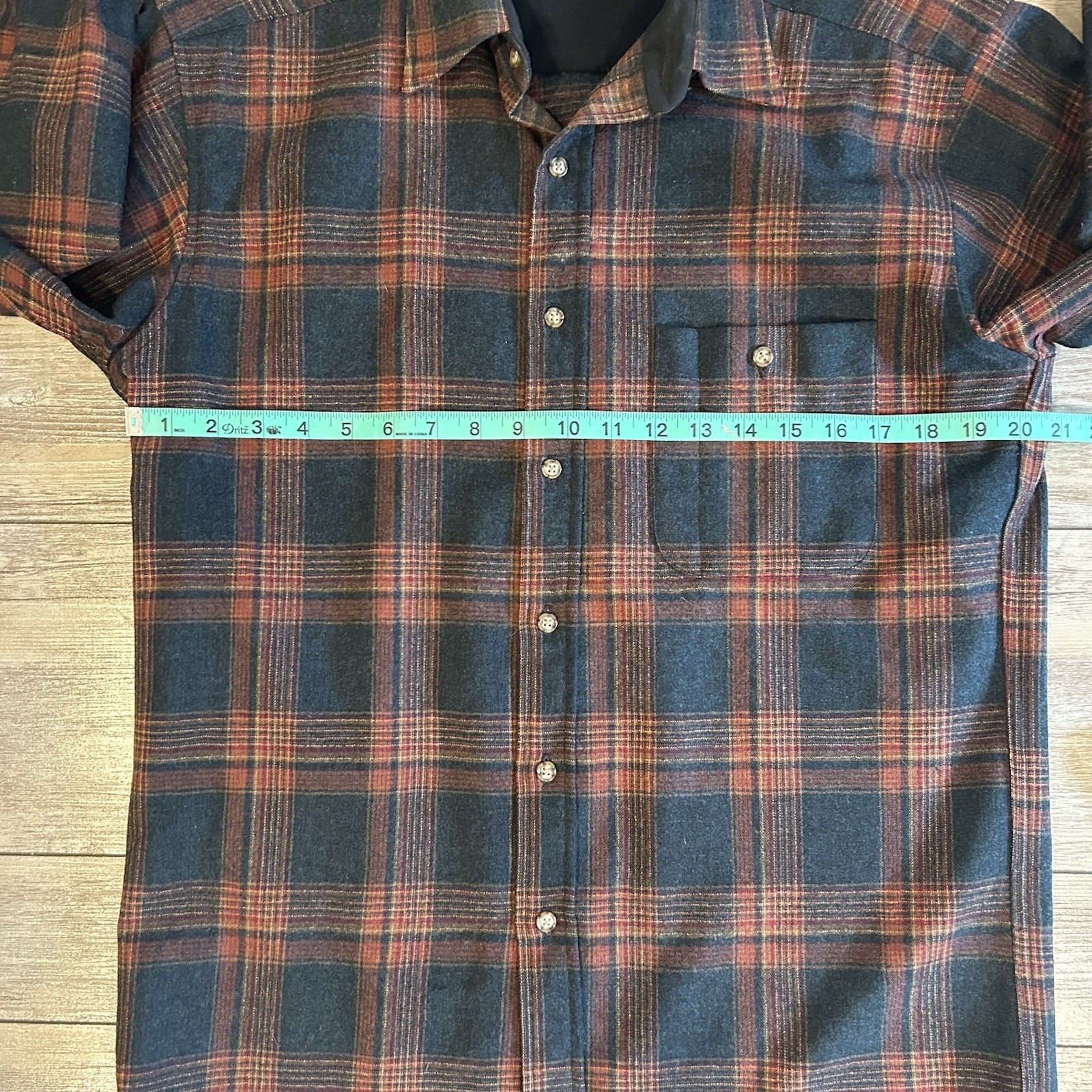Vintage Pendleton Wool Button Up Long Sleeve Elbo… - image 4