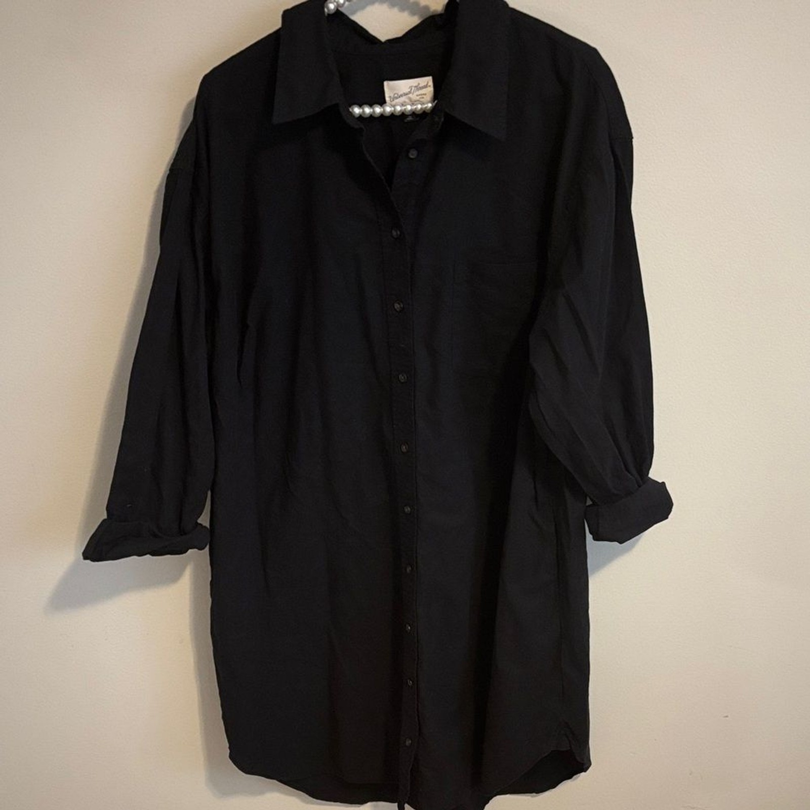 Universal Thread Black Casual Button Down dress x… - image 1