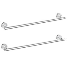 2 Pieces Brushed Nickel Bathroom Towel Bar, 24 Inch Towel Holder
