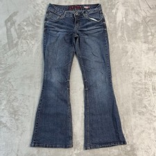Bongo Fabulous Flare Jeans Womens 7 Blue Stretch Low Rise Y2K Denim Boho