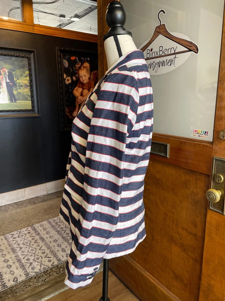 Blazer Tommy Hilfiger para mujer mezcla de lino (M) Foto 2 de 4