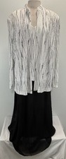 Alex Evenings 2 Pc Dress Jacket Set Women s Plus Size Black White Evening Cruise