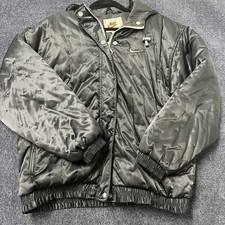 Vintage Nike Jacket Youth Large Black Hooded Quilted Puffer Coat 80s 90s