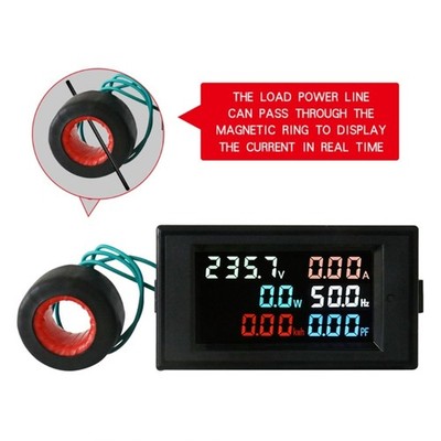Comprehensive Voltage Current Power Meter High Resolution LCD Display D69-2058