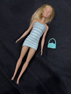 2019 Barbie Face Mask Day Spa #GJR84 Doll w/ face erased & rose purse g7