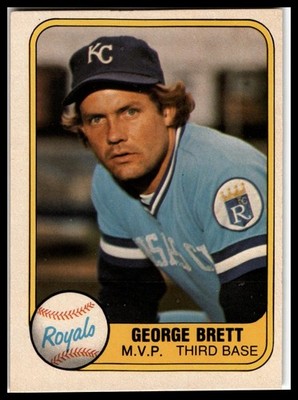 1981 Fleer #28a George Brett M.V.P. Third Base on front