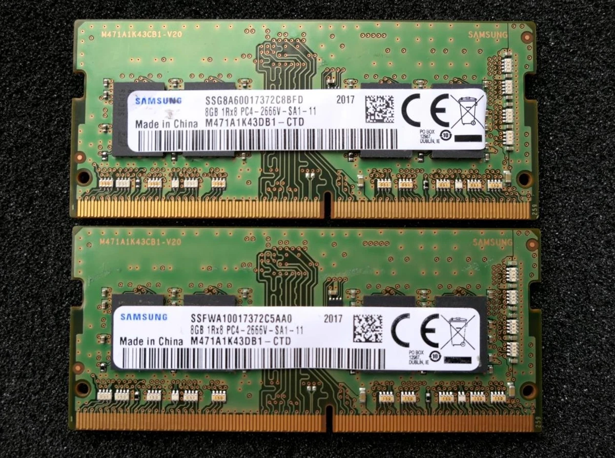Samsung DDR4 SDRAM 8 GB Capacity per Module RAM 2 Modules for sale