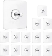14 Pack Adhesive Wall Hooks, Wall Hangers without Nails, No Damage Picture Hooks