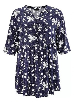 224E Aniston Plus Longline Tunika mit Blumenmuster Größe 18