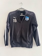 Puma FC Premier Soccer Jacket Black Gray Full-Zip Youth Large